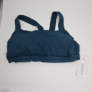 Athleta Shakti Garment Wash Bra A-C Oceanic Teal Size XL